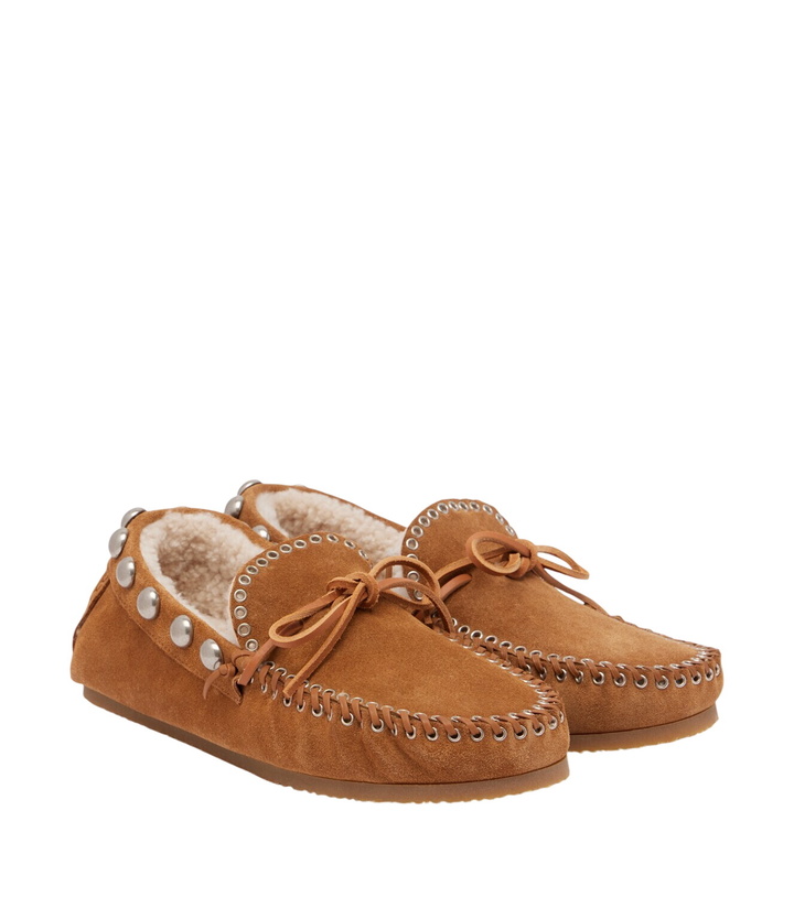 Photo: Isabel Marant Fitza shearling-lined suede loafers