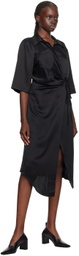 Nanushka Black Lais Midi Dress