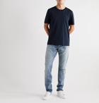 Moncler - Logo-Appliquéd Printed Cotton-Jersey T-Shirt - Blue