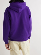 PARADISE - Logo-Print Cotton-Blend Jersey Hoodie - Purple