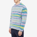 Wooyoungmi Men's Stripe Crew Knit in Blue