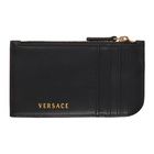 Versace Black Vitrus Zip Card Holder