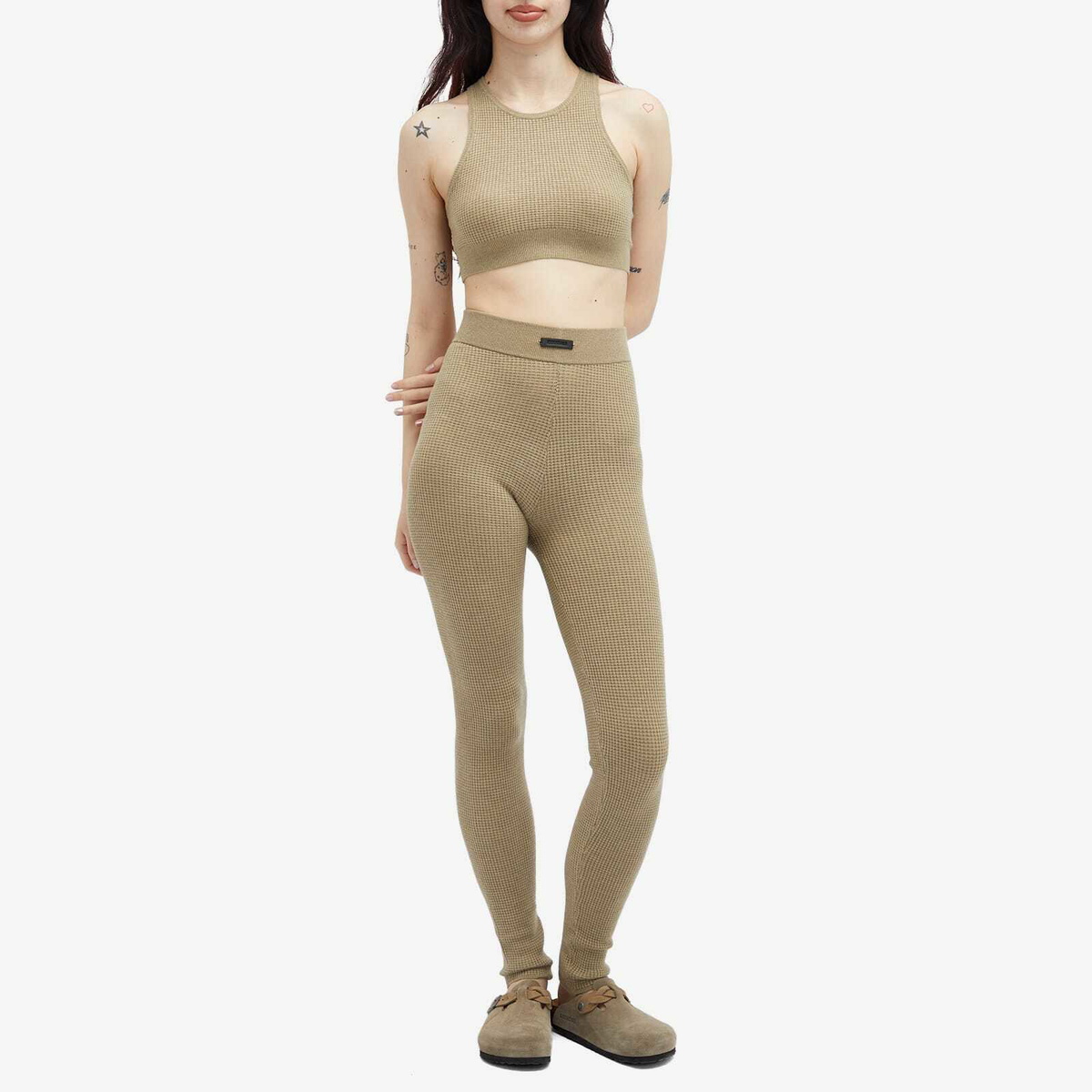 Fear of God ESSENTIALS Women's Waffle Leggings in Desert Sand