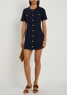 Giuliva Heritage The Vera Tailored Bouclé Mini Dress Navy