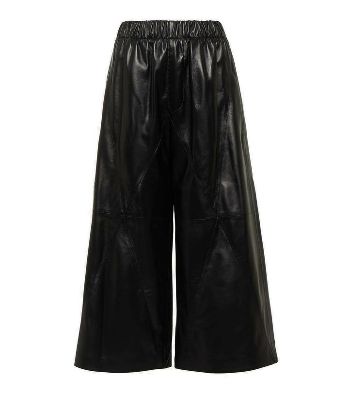 Photo: Loewe High-rise leather culottes