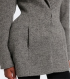Magda Butrym Herringbone wool-blend blazer dress