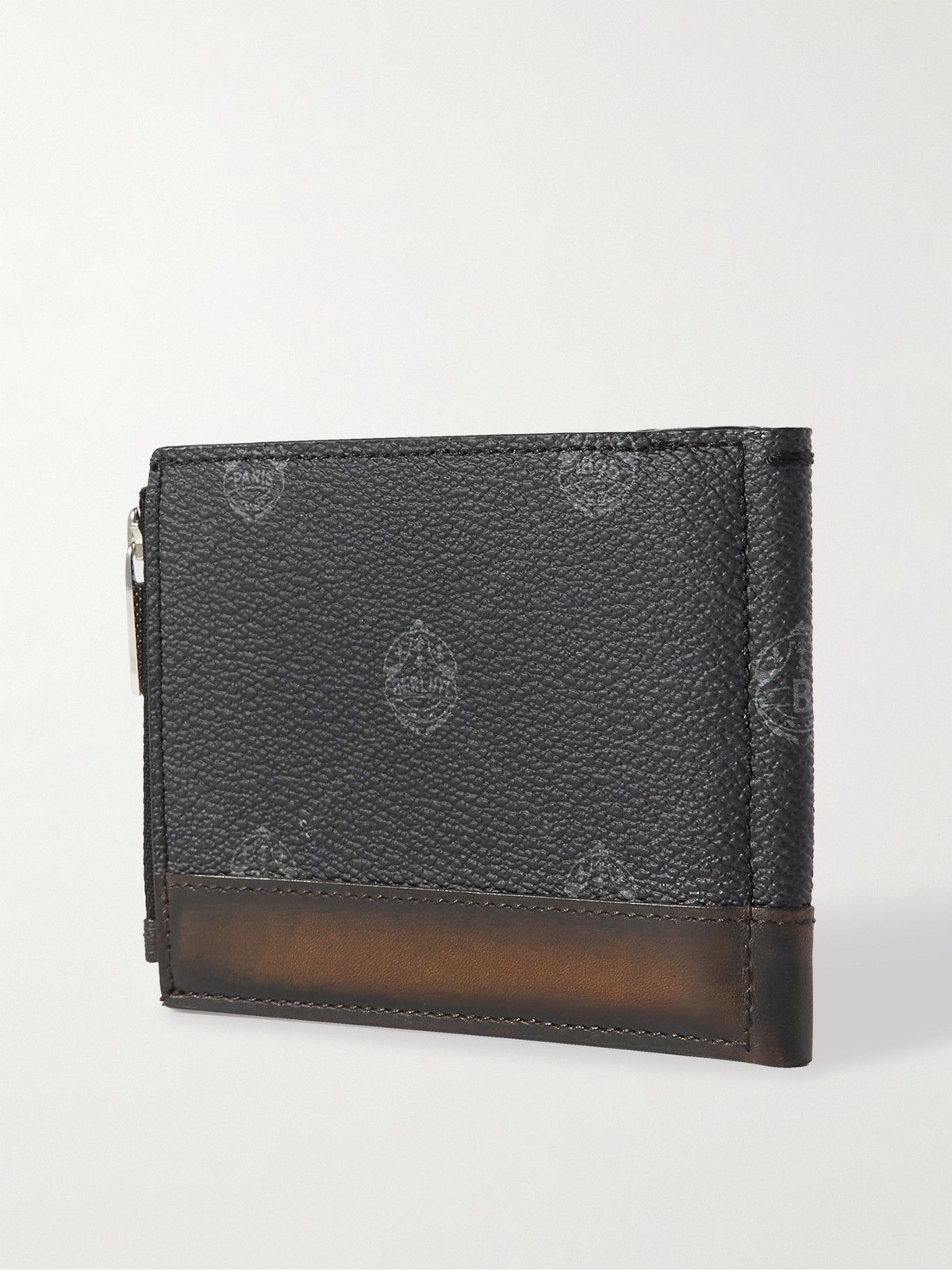 Berluti - Clip Signature Canvas and Leather Billfold Wallet Berluti