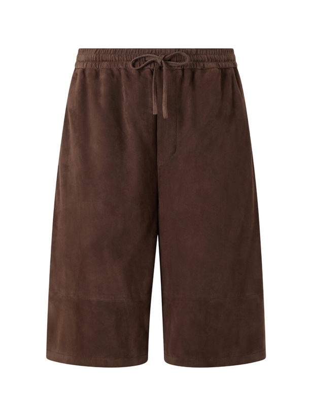 Photo: LOEWE - Paula's Ibiza Suede Casual Shorts - Brown