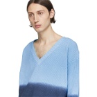 MSGM Blue V-Neck Sweater
