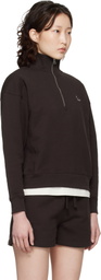 Maison Kitsuné Brown Baby Fox Half Zip Sweatshirt