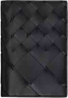 Bottega Veneta Black Intrecciato Passport Holder