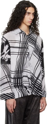 Serapis Black & White Clothing Facilities Silk Shirt