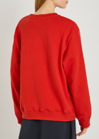 Spence Logo-embroidered Cotton Sweatshirt Red