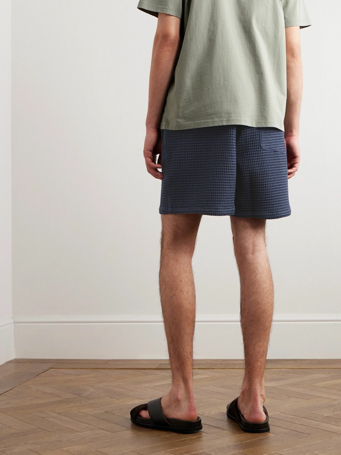 A KIND OF GUISE Volta Straight-Leg Waffle-Knit Cotton Drawstring