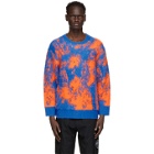 Li-Ning Blue and Orange Faux-Mohair Sweater