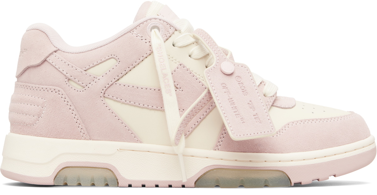 Off-White Pink & Off-White 'Out Of Office' Sneakers