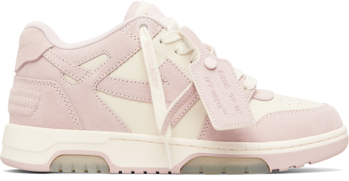 Photo: Off-White Pink & Off-White 'Out Of Office' Sneakers
