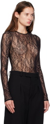 WARDROBE.NYC Black Lace Bodysuit