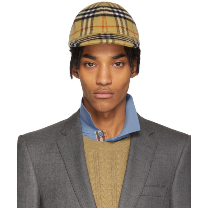 Photo: Burberry Multicolor Vintage Check Wool Cap