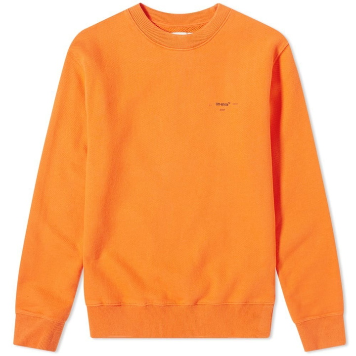 Photo: Off-White Logo Slim Crew Sweat