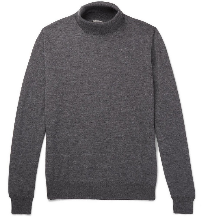 Photo: Canali - Wool Rollneck Sweater - Charcoal