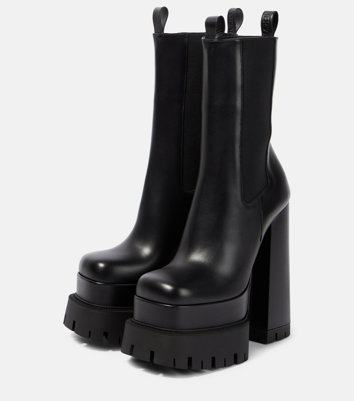 Versace - Aevitas platform leather ankle boots Versace