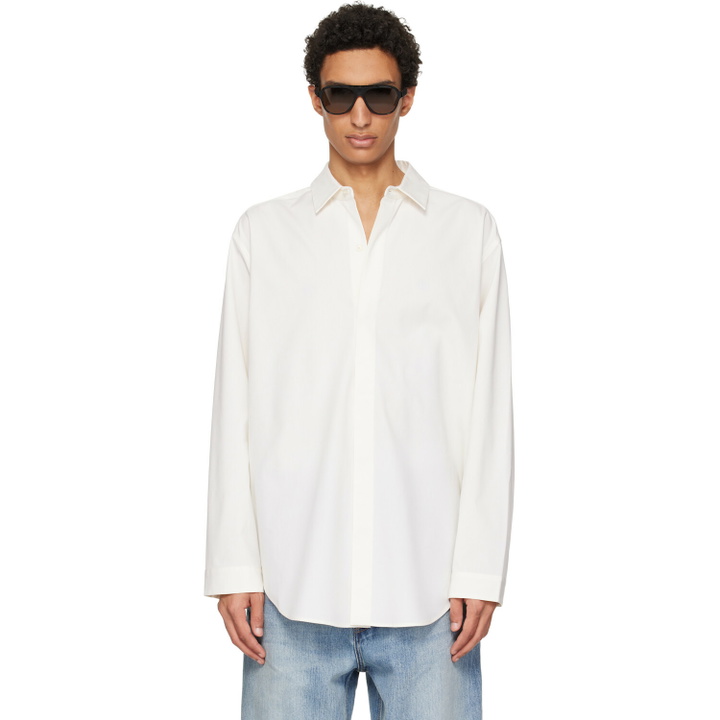 Photo: Fear of God White Cotton Wool Oxford Classic Shirt