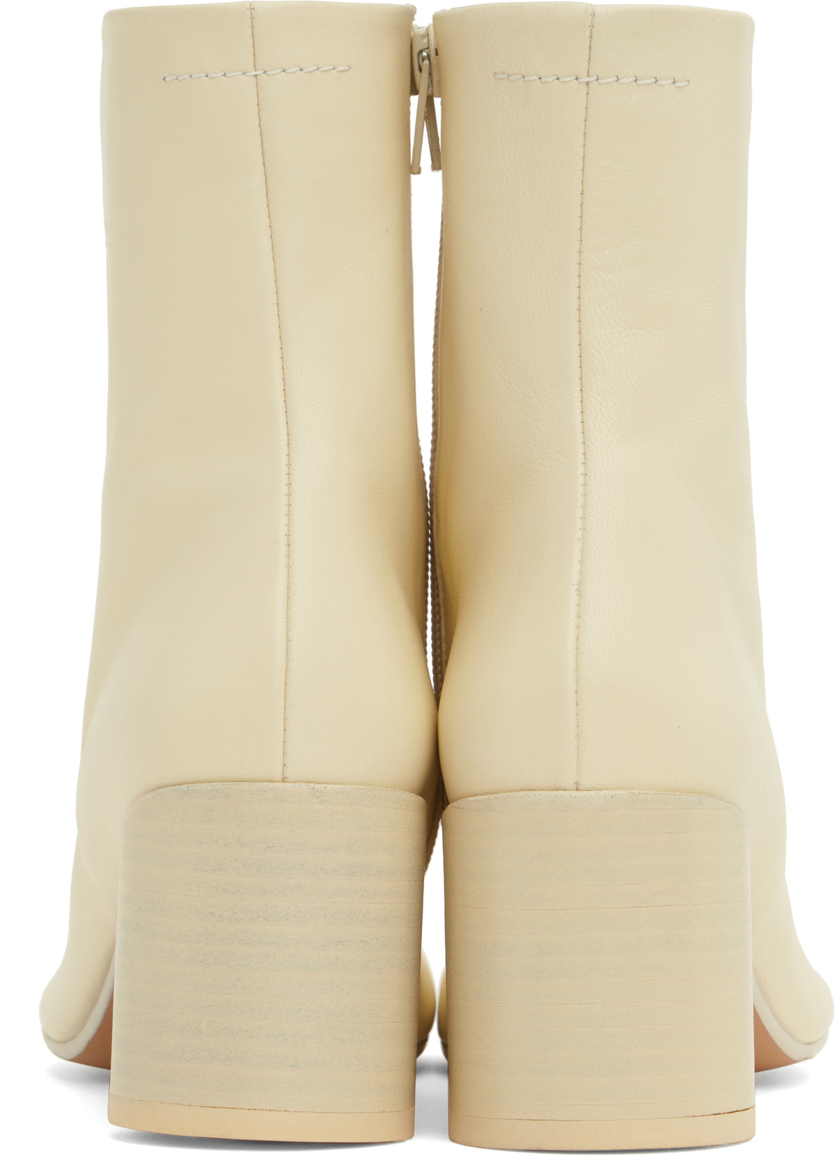 MM6 Maison Margiela Off-White Anatomic Ankle Boots