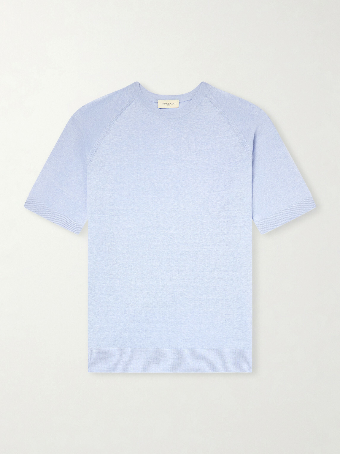 PIACENZA 1733 - Silk and Linen-Blend T-Shirt - Blue