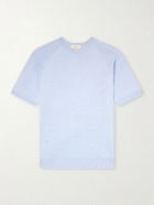 PIACENZA 1733 - Silk and Linen-Blend T-Shirt - Blue