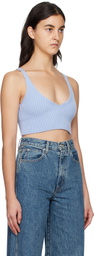 HALFBOY Blue V-Neck Tank Top