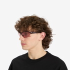 Le Specs x No Problemo Pluto Sunglasses in Tobacco/Pink Tint 