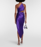 The Sei One-shoulder cutout silk midi dress