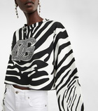 Dolce&Gabbana - Zebra-print cotton-blend sweater