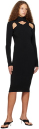 Coperni Black Layered Midi Dress