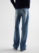 SAINT LAURENT - Straight-Leg Distressed Jeans - Gold