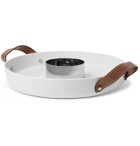 Ralph Lauren Home - Wyatt Porcelain, Stainless Steel and Leather Tray Set - Silver