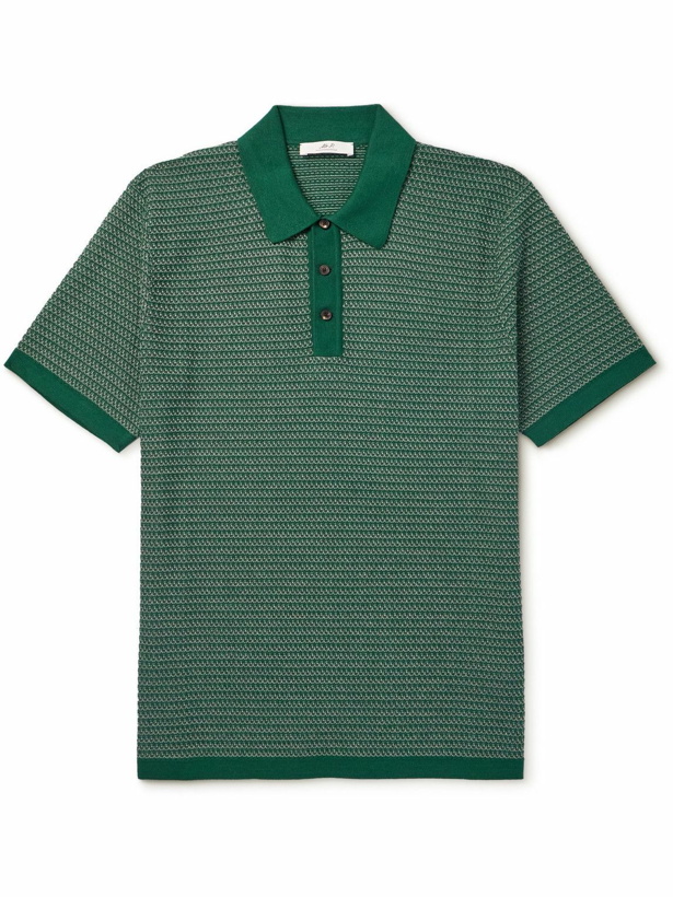 Photo: Mr P. - Cotton and Silk-Blend Polo Shirt - Green