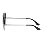 Gucci Black and Grey Double G Aviator Sunglasses