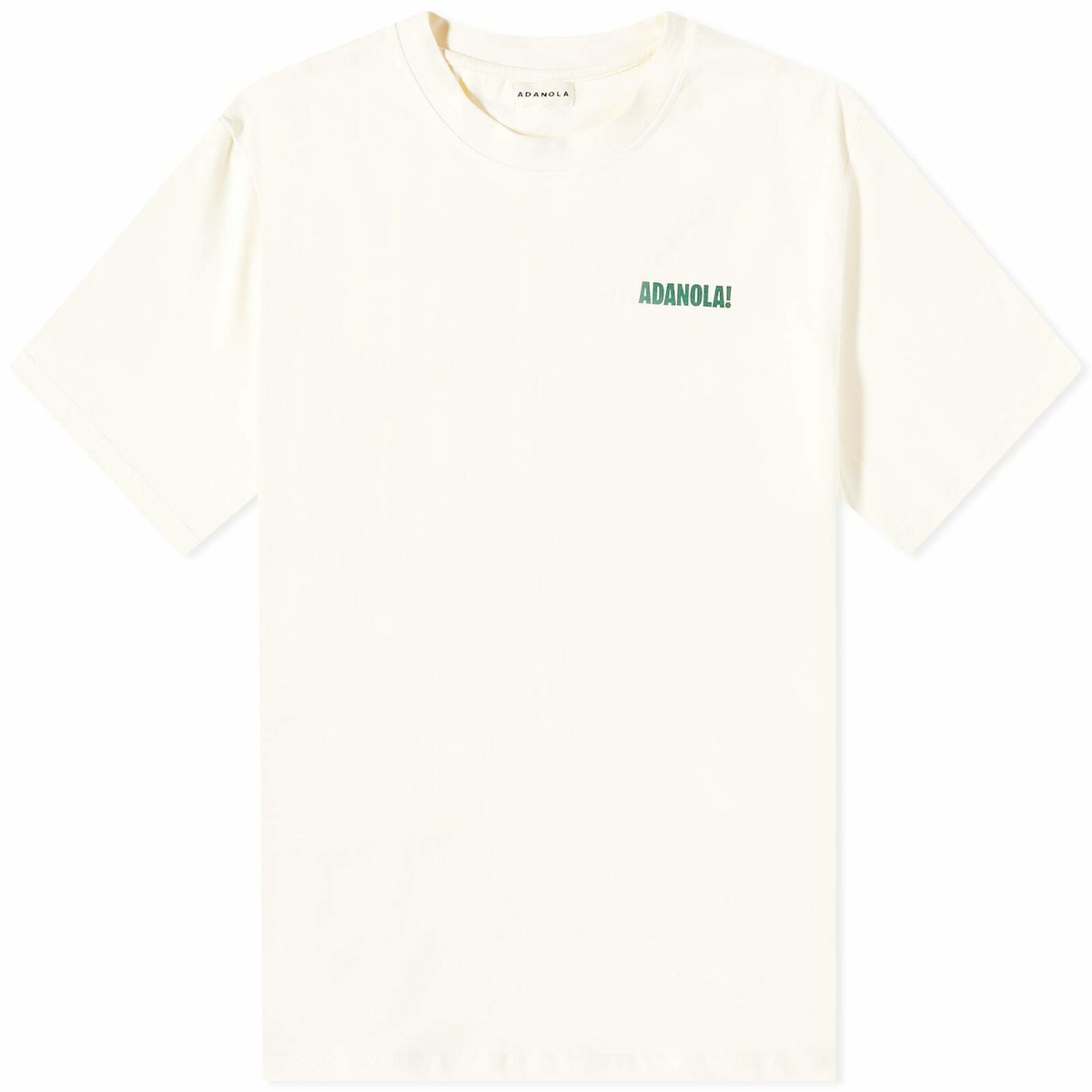 Adanola Women's Resort Sports Short Sleeve Oversized T-Shirt in Cream/Forest Green