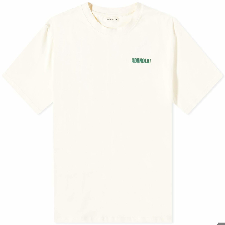 Photo: Adanola Women's Resort Sports Short Sleeve Oversized T-Shirt in Cream/Forest Green