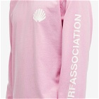 New Amsterdam Surf Association Men's Logo Long Sleeve T-Shirt in Pink