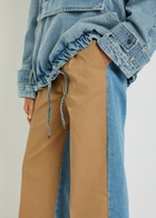 Bettter Panelled Straight-leg Cotton and Denim Trousers Camel