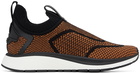 ZEGNA Black & Orange Slip-On Sneakers