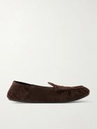 Acne Studios - Bojan Folding Suede Loafers - Brown