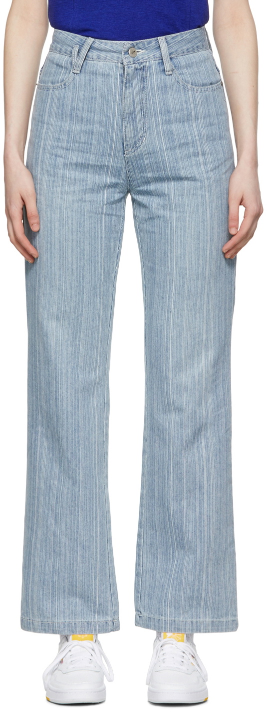 SJYP Blue Stripe Jeans