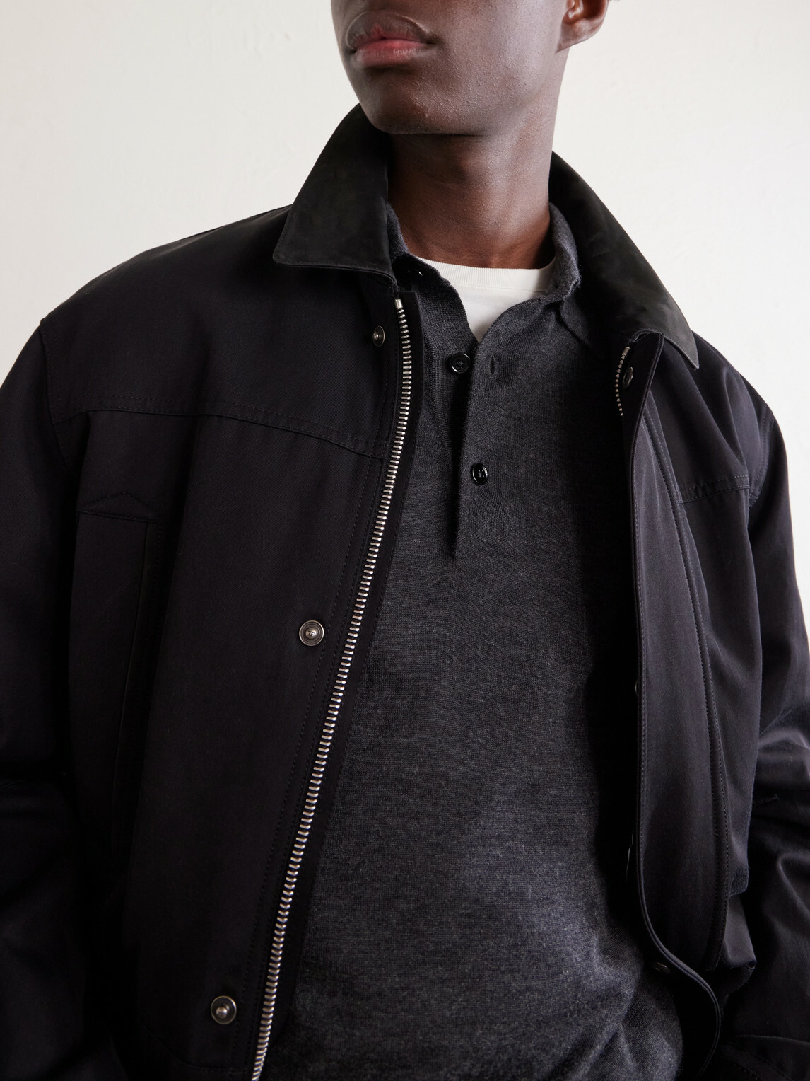 TOM FORD - Cashmere and Silk-Polo Shirt - Gray