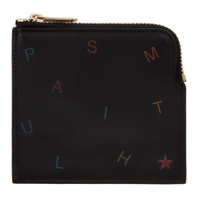 Photo: Paul Smith Black Letters Zip Card Holder