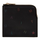 Paul Smith Black Letters Zip Card Holder