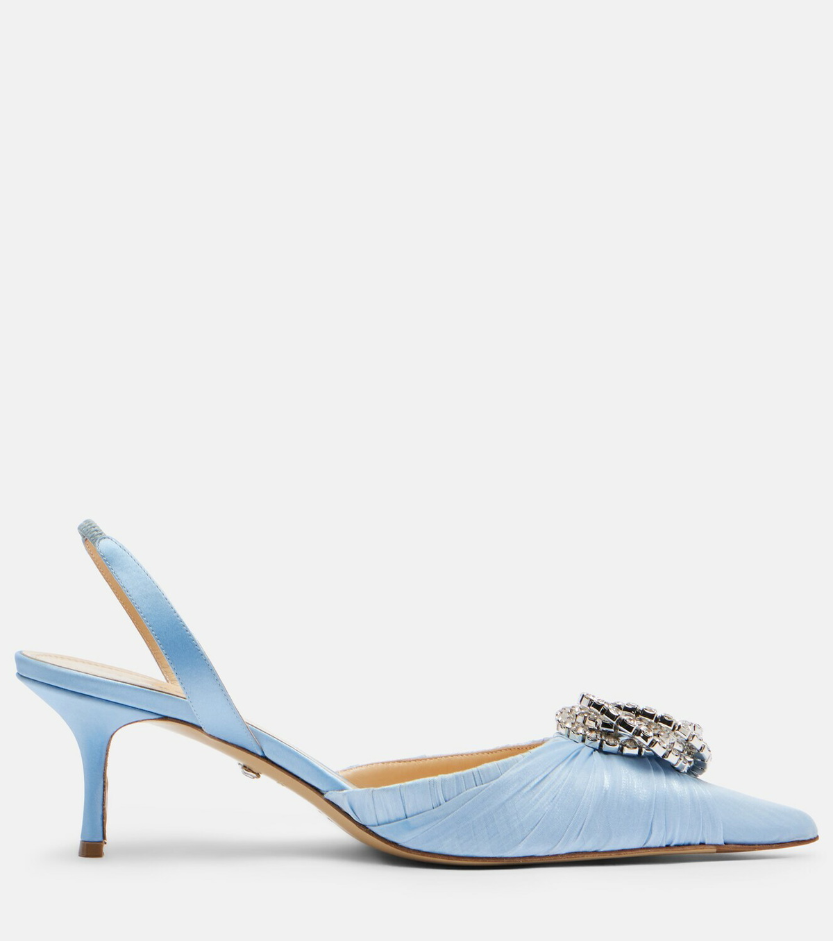 Mach & Mach Galaxy embellished satin slingback pumps